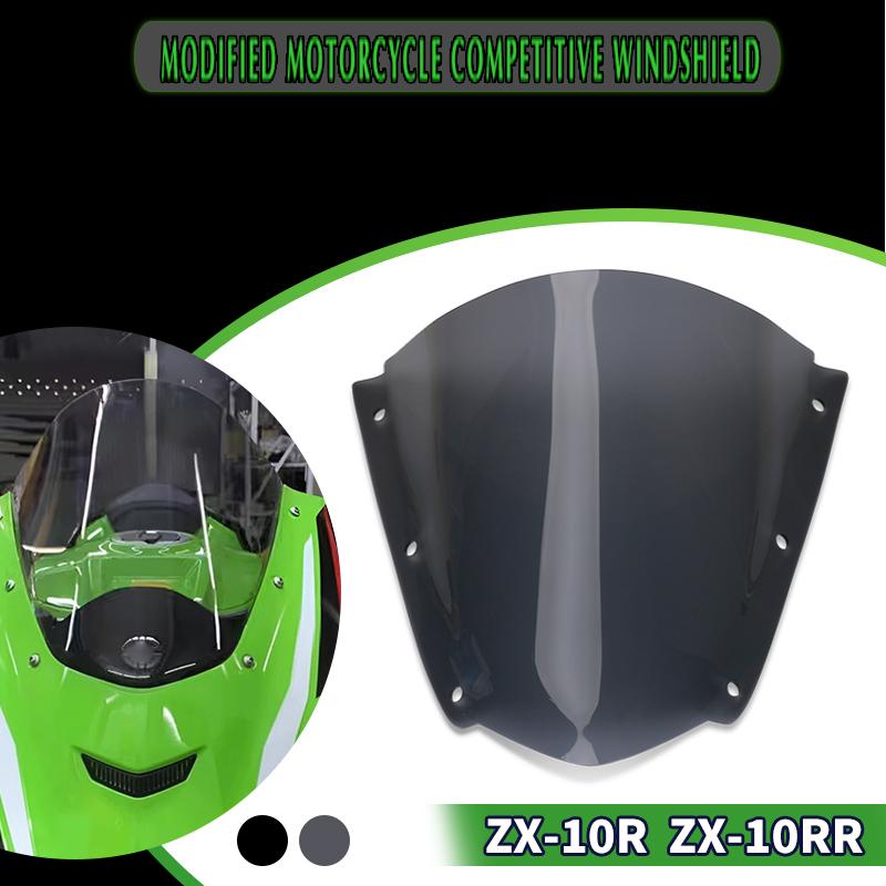 Motorcycle Windscreen Wind Deflector Fairing Windshield Front Flyscreen Fit For ZX-10RR ZX10R ZX-10R Motor Accessories