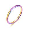 Women's Simple Titanium Steel Ring: 2mm, 4mm, 6mm Plain Band, Round Arc, Japanese & Korean Style, Couple Jewelry