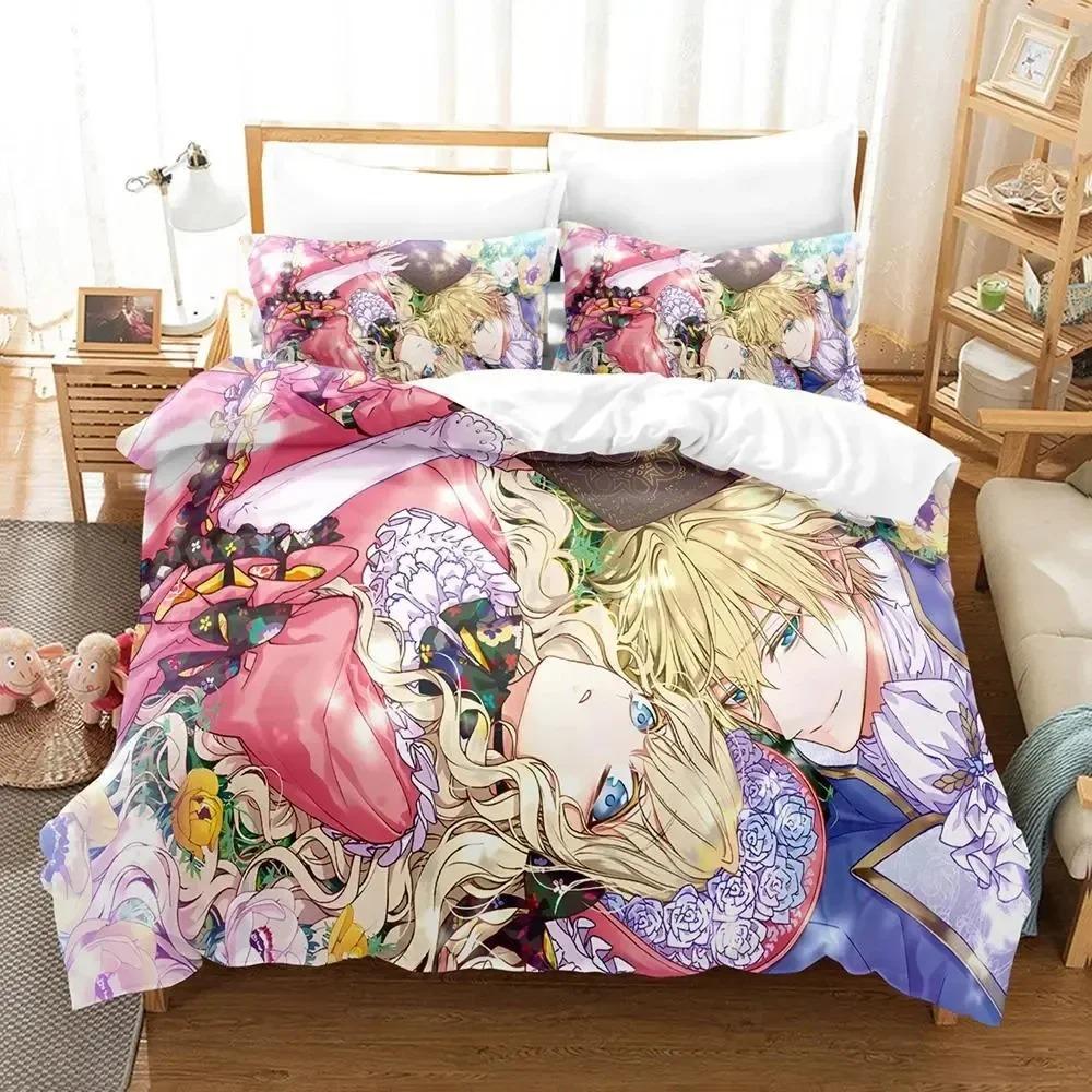 3D Print Anime Bibliophile Princess Bedding Set Duvet Cover Bed Set Quilt Cover Pillowcase Comforter King Queen Size Boys Adult