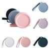 Mini Round Silicone Coin Purse INS Data Cable Storage Bag Creative Lipstick Cosmetic Bag  Women