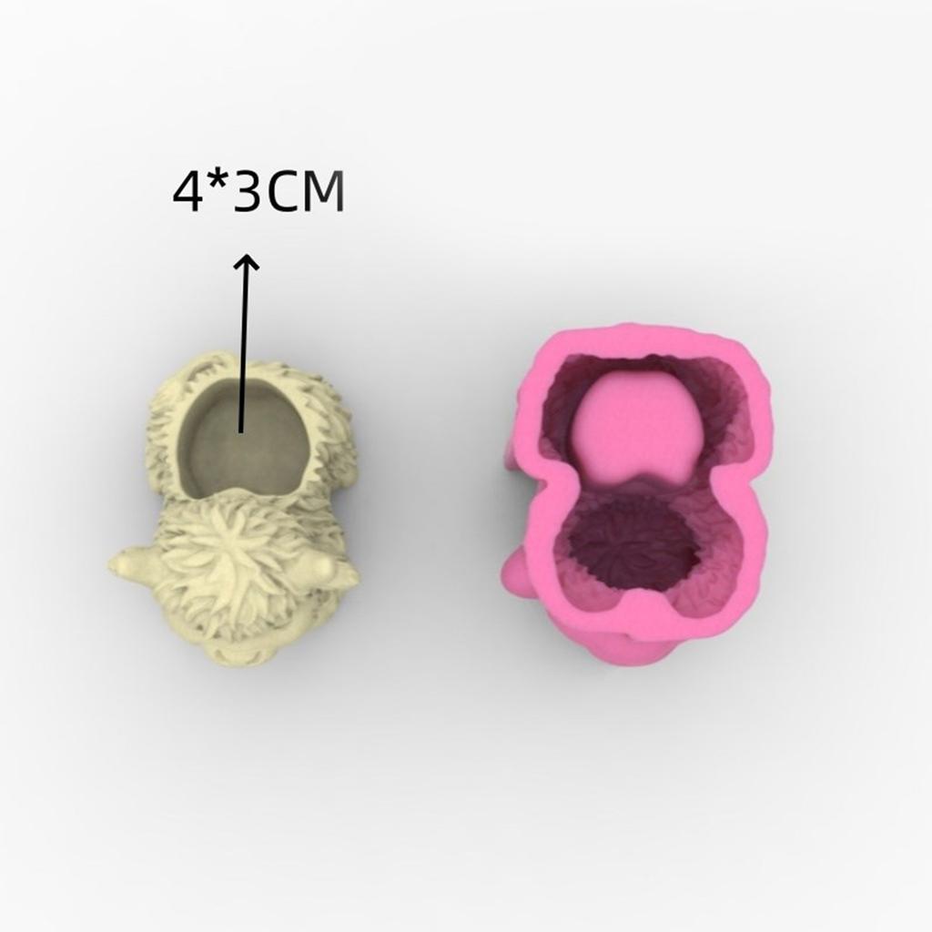 Succulent Planter Mold Crafting Mould Flexible Vase Molds Calf Shape Flowerpot Mold Suitable for Handmade Flowerpot