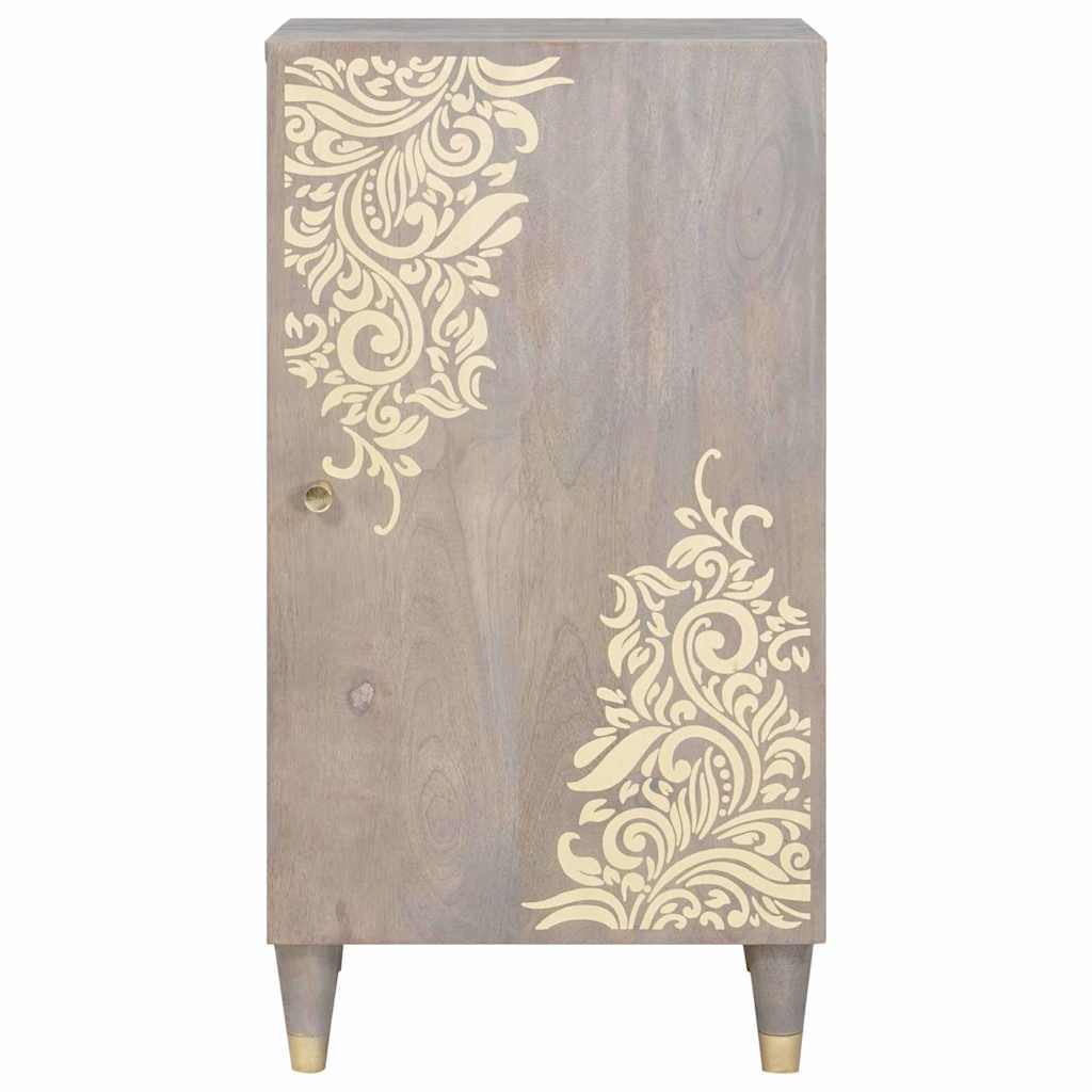 Sideboard Gray and Gold 40 x 33 x 75 cm Solid Mango Wood