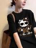 Korean Retro Cartoon Print Short Sleeve Women's T-Shirt - Spring 2026 Trend