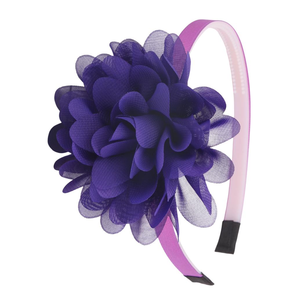 1PC Chiffon Flower Headbands Kids Girls Plastic Teeth Hairbands Floral Headband Children Girls Fashion Hair Aceessories