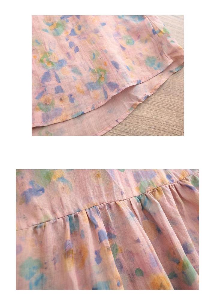 2025 Korean Plus-Size Retro Print Two-Piece Set for Women