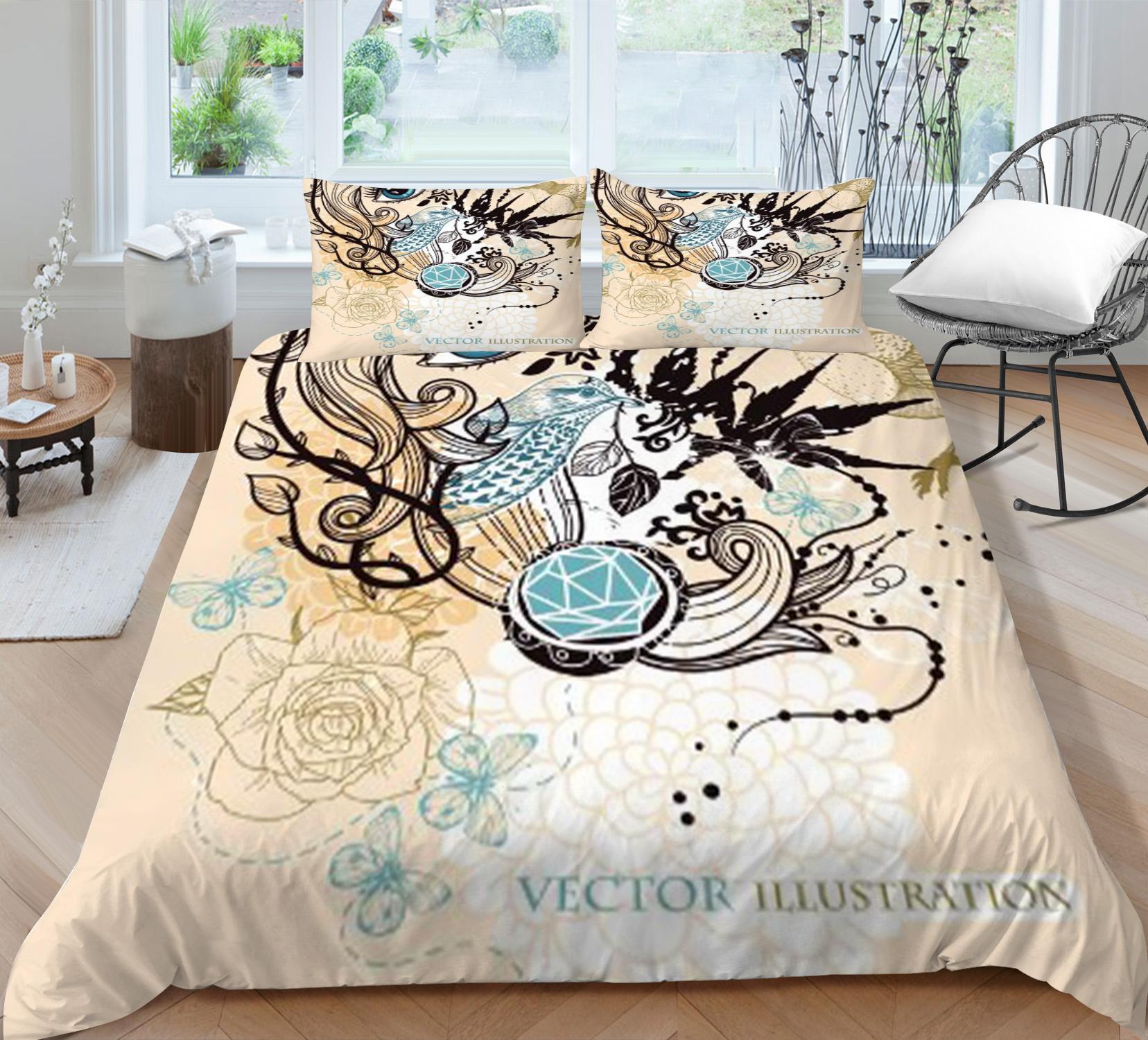 

Богемный пододеяльник для мальчиков и девочек, постельные принадлежности королевского размера, роскошный домашний текстиль, пододеяльник с 3D принтом, высокое постельное белье EU Single 135x200cm