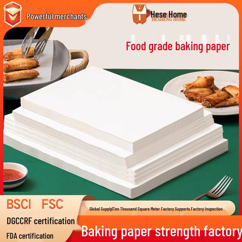 High-Temperature Resistant Silicone Baking Paper, 38g/40g, 50 or 500 Sheets/Pack