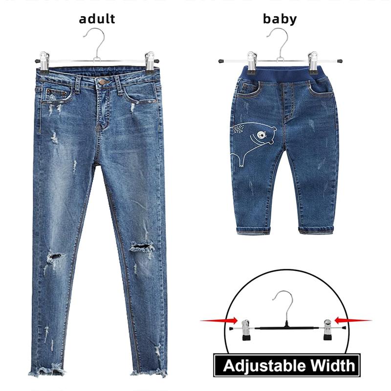 5~20pcs Metal Pants Racks Black Wind Proof Multi-purpose Skirt Racks for Clothes Drying Trousers Wardrobe Anti-slip Clip TMZ