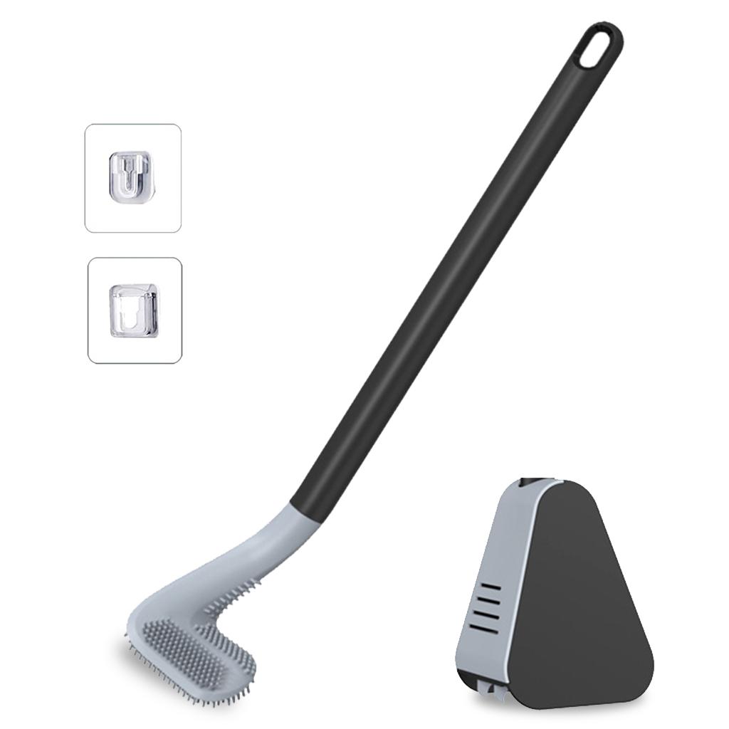 Home Golf Toilet Brush and Holder Wall Mounted Cleaning Brush Bendable Brush for Head for Cleaning Bathroom Floor Tub Ti