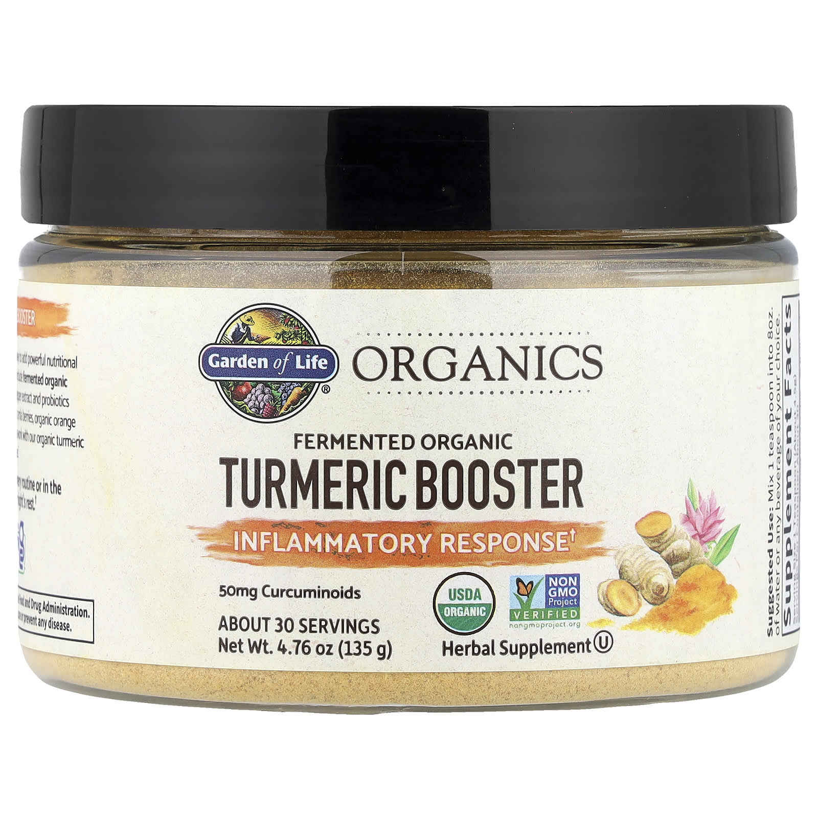 

Mykind Organics, Fermented Organic Turmeric Boost, Anti-Inflammatory, 135g (4.76oz)