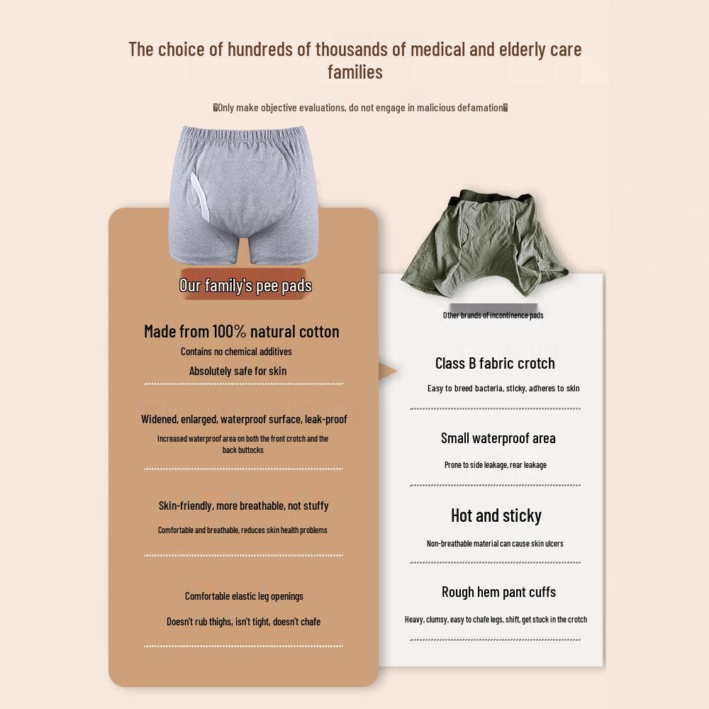 Washable Elderly Leak-Proof Pull-Up Cotton Adult Diapers
