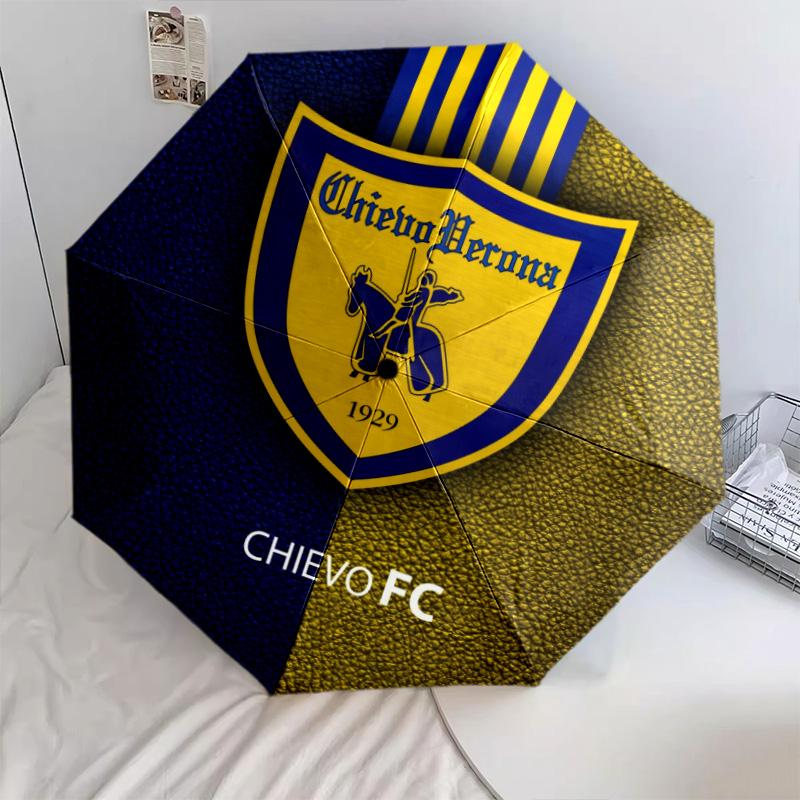 Wzór Hellas Verona FC, automatyczny składany parasol, przenośna i składana konstrukcja, 8 żeber, prezent na Boże Narodzenie lub urodziny.