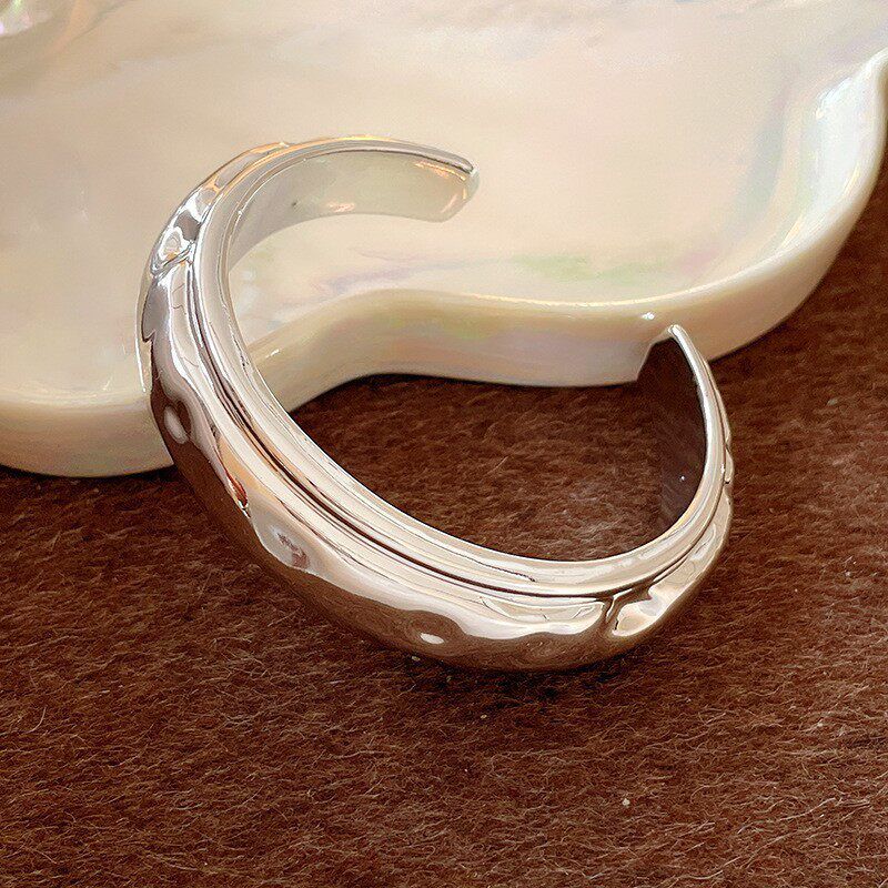 Europe and America Cross Border Wave Cold Wind Open-Ended Bracelet Simple and Exaggerated Stylish Bracelet Accessible Luxury Fancy Bracelet for Women