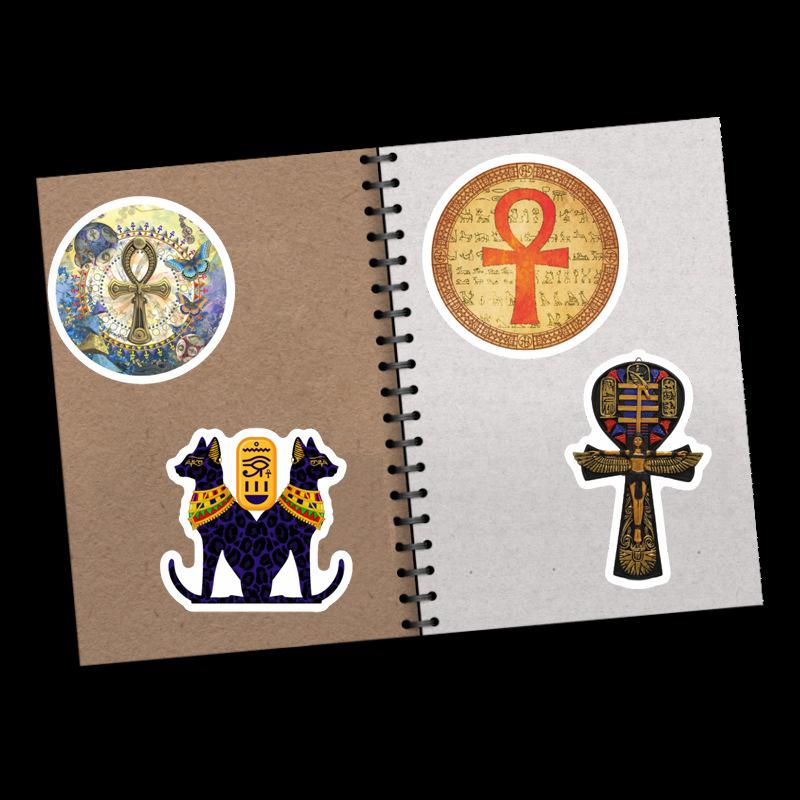 10 30 50Pcs Egyptian Pharaoh Stickers Waterproof Skateboard Motorcycle Guitar Luggage Laptop Bicycle Sticker Kids Toys