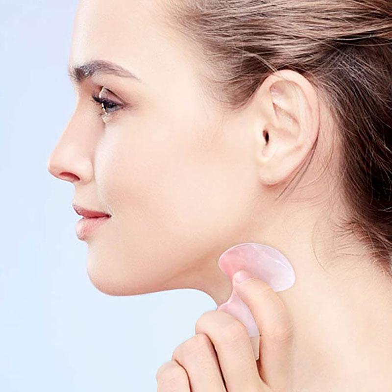 3pcs Natural Jade Mushroom Crystal Gua Sha Stone Facial Massager Quartz Scraping Massage Tool SPA Acupuncture Relaxing Tool