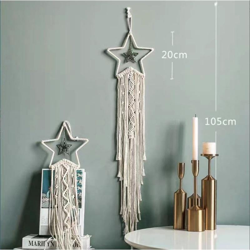 European-style Hand-woven Cotton Rope Tapestry Tassel Home Wall Hanging Decoration Soft Decoration