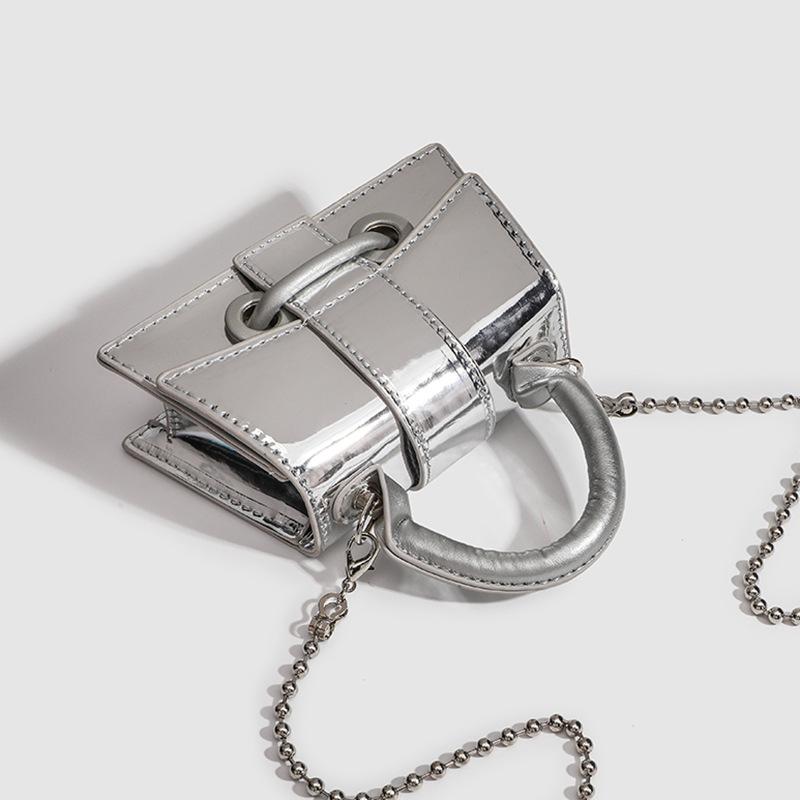 Vintage Women Silver Beading Chic Crossbody Bag Luxury Shoulder Clutch Bag Fashion Mini Coin Purse Cute Cosmetic Storage Handbag