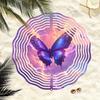 Colorful Metal Butterfly Wind Spinner with Floral Design for Outdoor Garden Yard Decor Hanging Windmill Infinite Rotation Home Decoration
