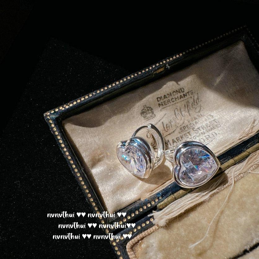Sparkling Glacier Sugar Cube Gemstone Ring, Starry River, Plated With 18K Gold, Mermaid Bubble Zircon Earrings.