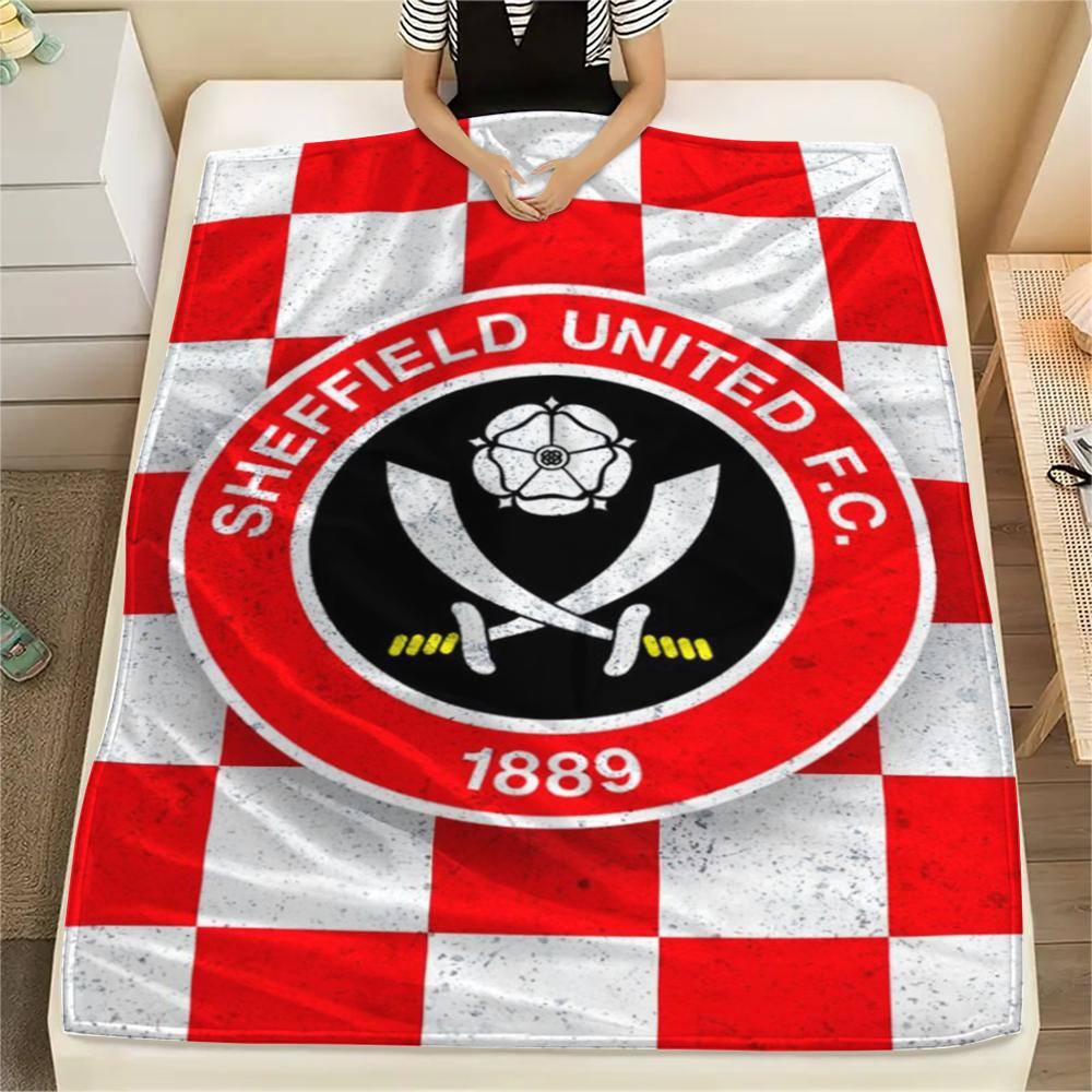1 Pezzo Coperta in Flanella con Stampa Sheffield United FC, Alta Qualità Confortevole per Tutte le Stagioni, Arredamento per la Casa, Calore e Comfort, Perfetta per Regali di Natale