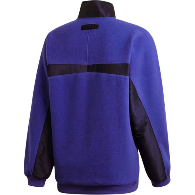 Adidas Originals Purple Fleece Thick Stand Collar Sports Long Sleeve Casual Sweatshirt Men Sweatshirt GD9324