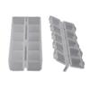PP Large 10-Compartment Transparent Square Jewelry Storage Box with Lid
