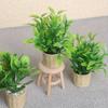 1pc Artificial Tiny Greenery Ornament Mini Potted Plant Mini Model Dollhouse Accessories
