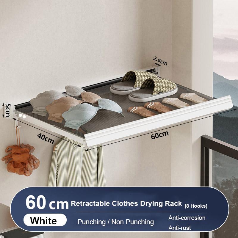 

Складная полка для хранения вещей в ванной комнате, настенная выдвижная сушилка для одежды, держатель для носков, вешалка для одежды, аксессуары 60cm