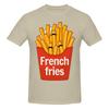 French Fries Fast Food Pun Moistureabsorbing And Breathable Tshirt Distressed Retro Youthful Feeling Tee
