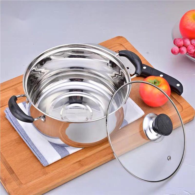 Thickened 304 Stainless Steel Double Handle Soup Pot