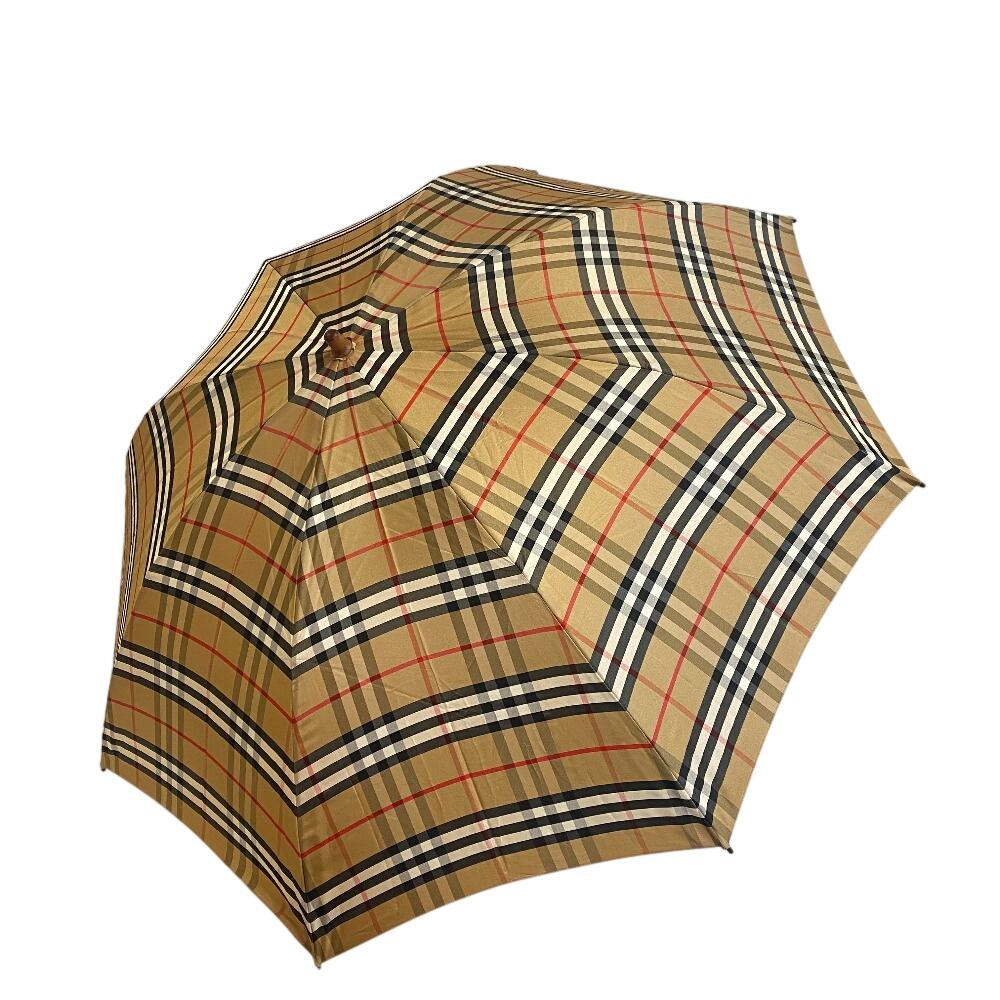 BURBERRY Nova Check polyester umbrella beige polyester unisex Used