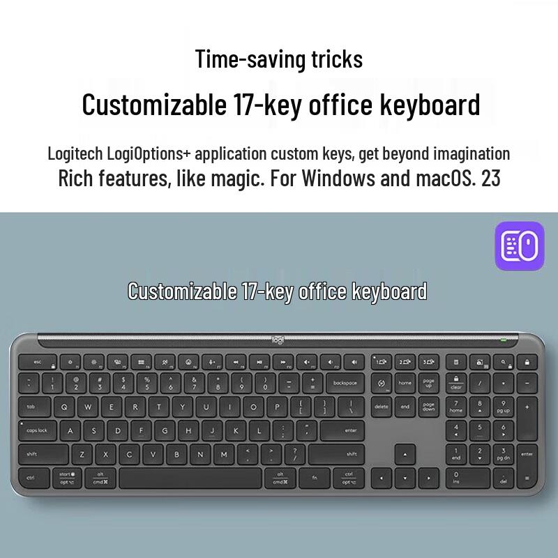 Logitech K950 Dual-Mode Silent Wireless Bluetooth Keyboard