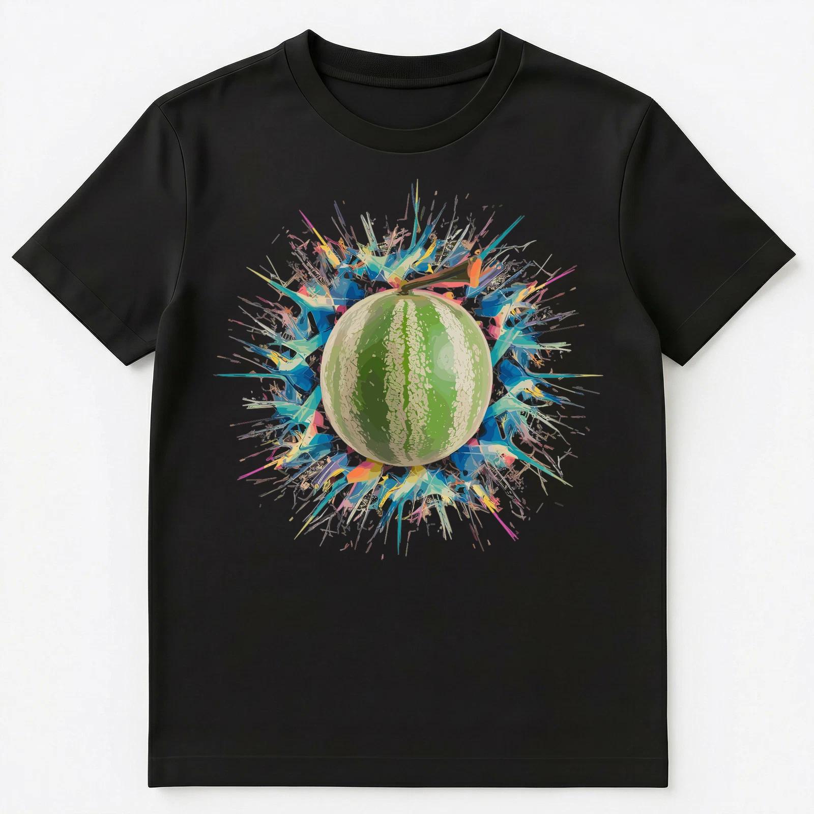 

Colorful Paint Splash Honeydew Melon Art Graphic Unisex T-Shirt 4XL