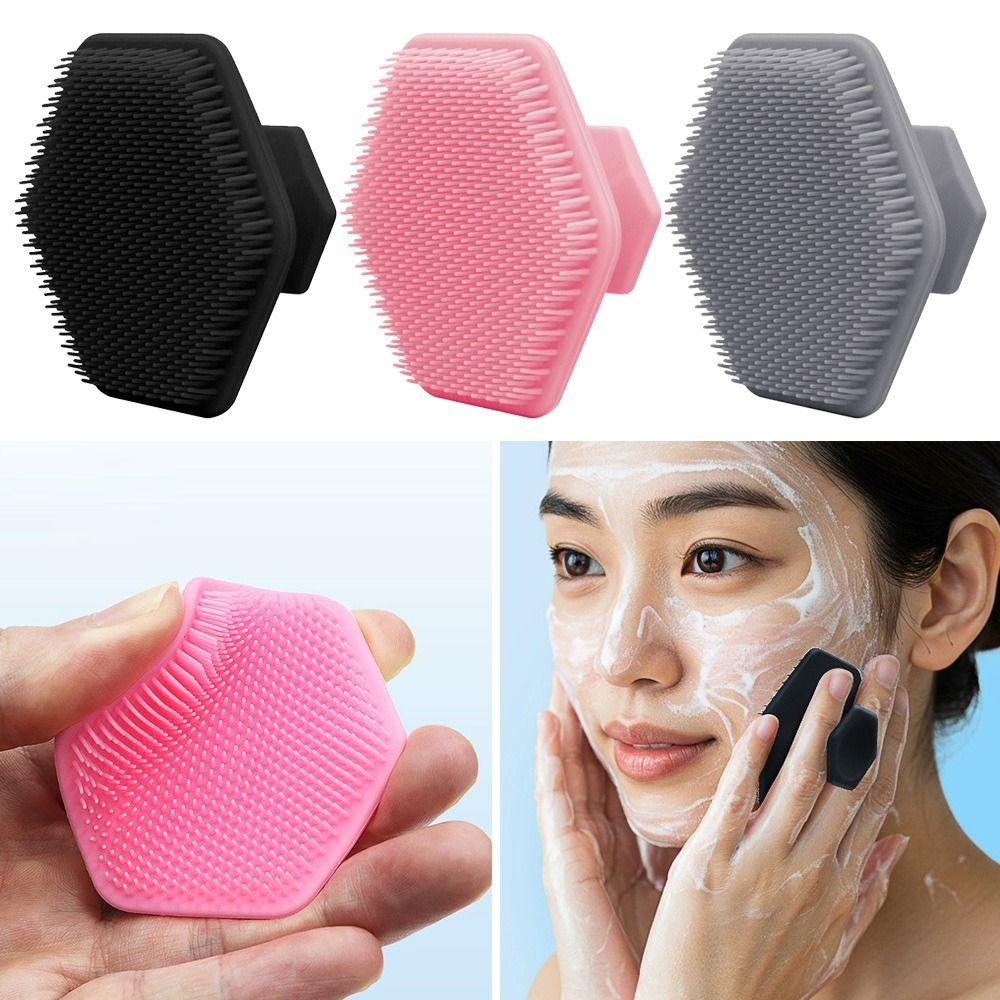 Mini Facial Cleaning Brush Silicone Manual Face Exfoliator Exfoliating Brush Facial Care