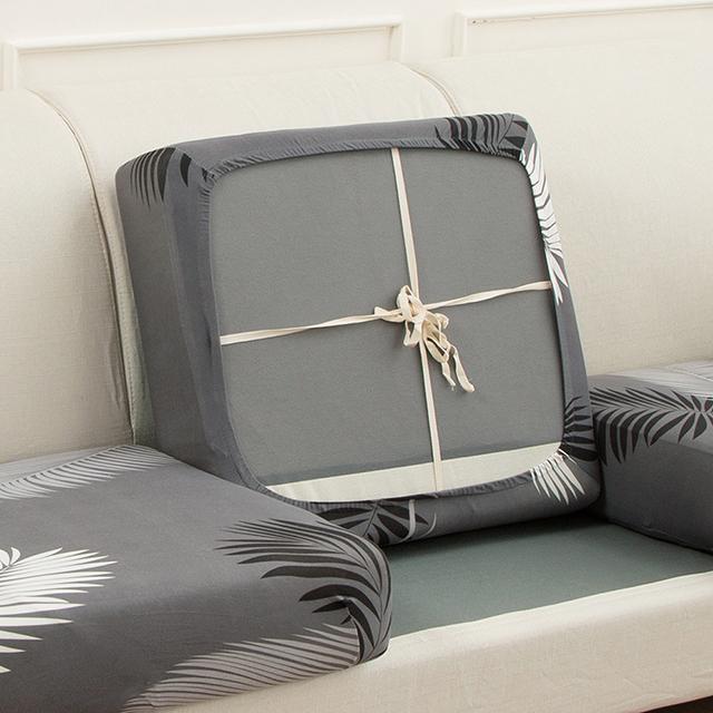 Printed Elastic Sofa Seat Cushion Cover For Living Room Furniture Protector L-shaped Armchair Stretch Seat Cushion Slipcover