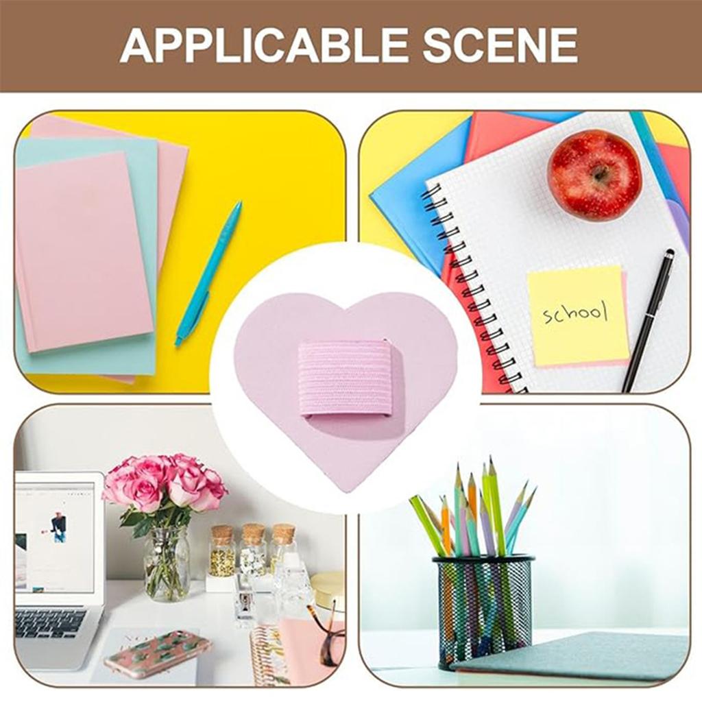 7-teiliger selbstklebender Stifthalter in Herzform für Bleistifte und Stifte, Tablet-Zubehör, praktischer und bequemer Stifteclip