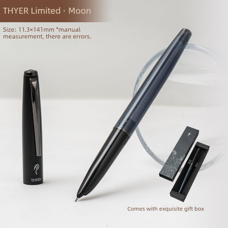 THYER Fountain Pen 12 Colors Stainless Steel Hooded Nib EF F Classic Body PK JINHAO 911 Office School Supplies Stationery (as the picture,EF)