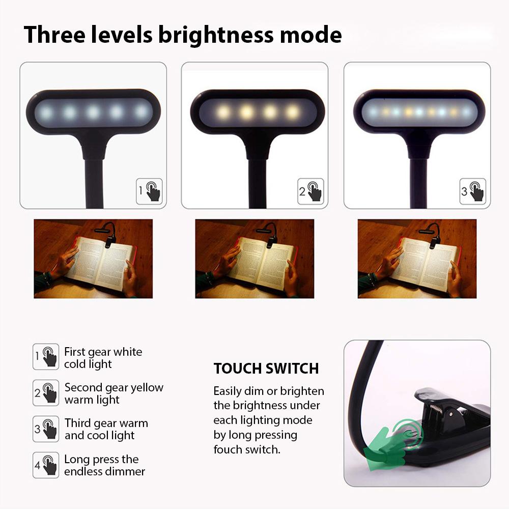 Notenpultleuchte LED Notenpultleuchte mit Klemme Professionelle Notenpultleuchte 3 Helligkeitsmodi