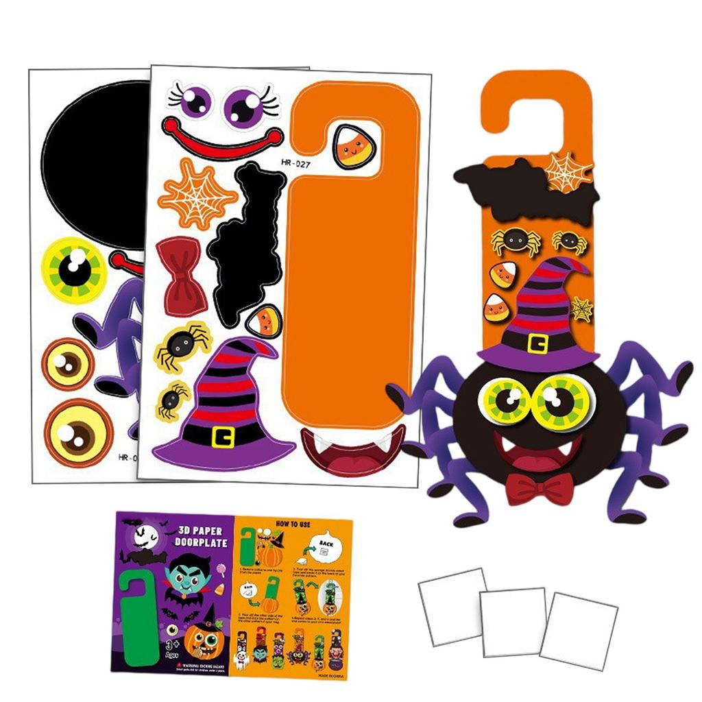 DIY Children's Cartoon Halloween Decorative Door Stickers, Festival Pumpkin Festival Game Set .