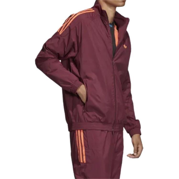 adidas Originals Flamestrike Woven Track Top 'Maroon Orange' Men's DU8132