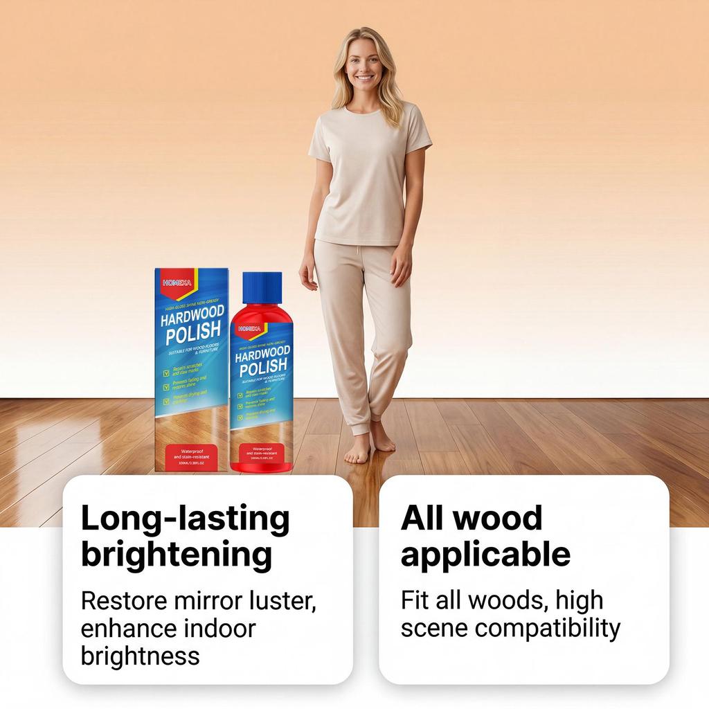 HOMEXA hardwood polishing care agent desalinates fine lines on the floor, nourishes the wood and brightens the luster of the floor 100ml