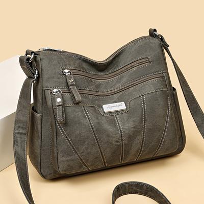 Bag Women's New Simple Large-capacity Messenger Bag Embroidered Thread Shoulder Women's Mother Bag