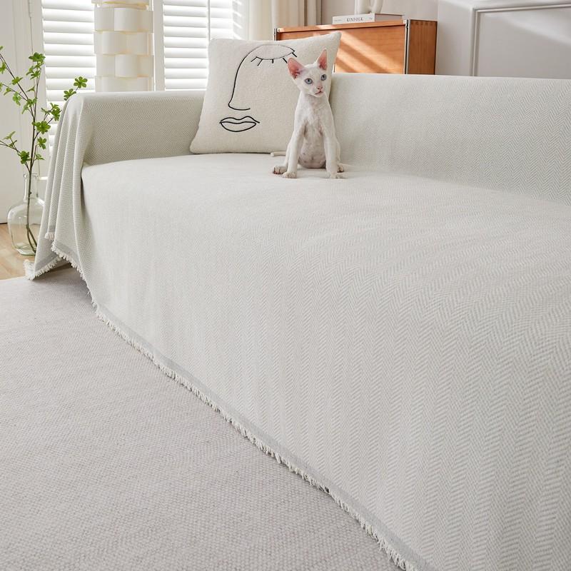 Modern Minimalist Thick Chenille Sofa Cover Throw All Season Luxury Elegant Sofa Protector Blanket