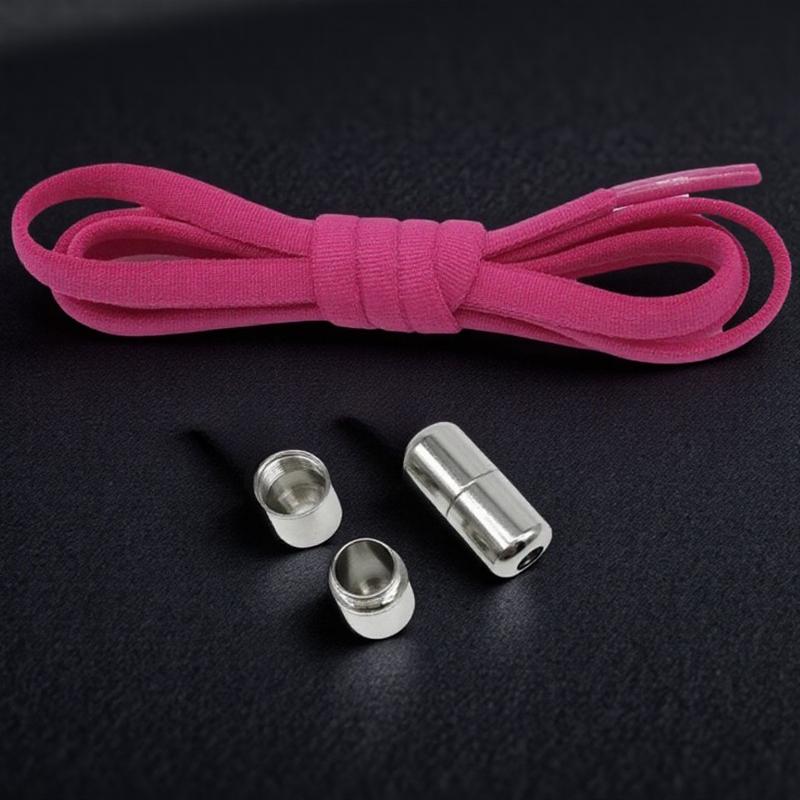 

1 пара эластичных шнурков без завязывания, полукруглые, для детских и взрослых кроссовок, быстрая металлическая застежка, шнурки