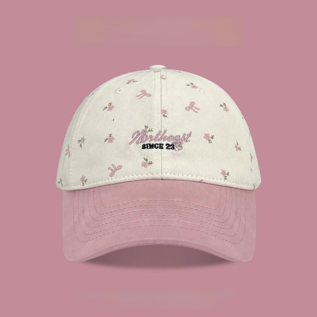Small Floral Letter Embroidered Baseball Cap With Sun Protection For Women