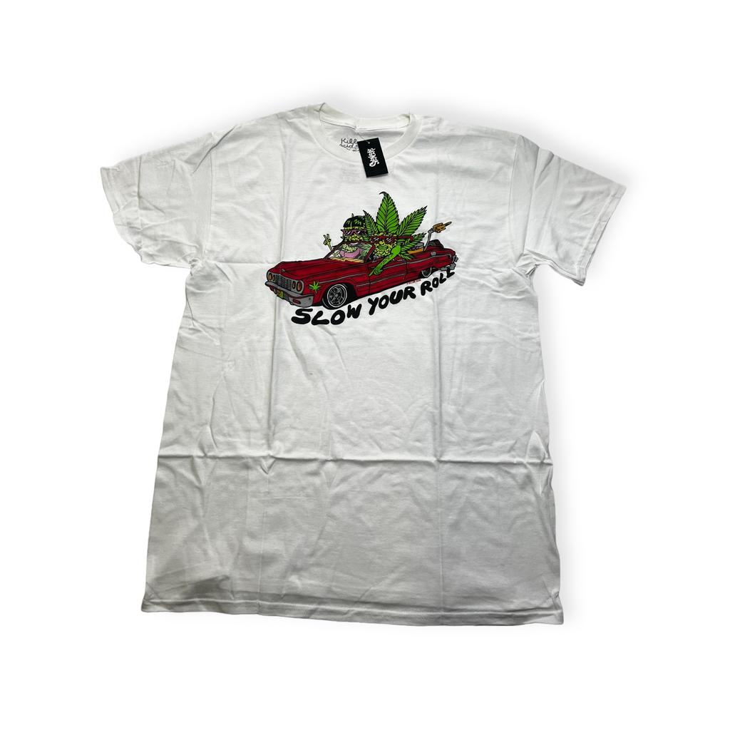 Koszulka T-shirt męski okrągły dekolt SPENCER'S nadruk L