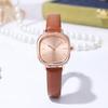 Student Uhr Quadratisches Zifferblatt Kunstleder Armband Quarzwerk Elegante Frauen Damen Armbanduhr Modeschmuck Geburtstagsgeschenk