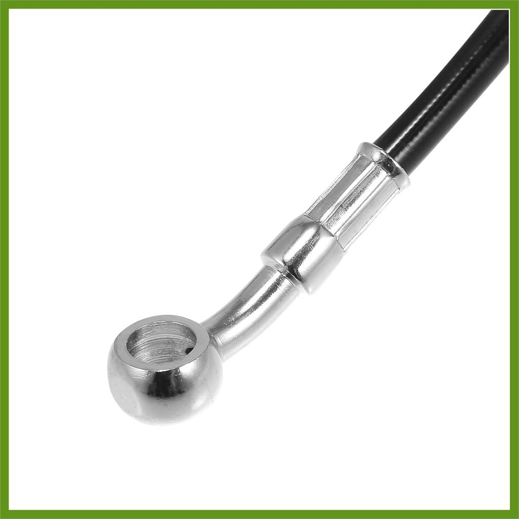 55.12" Length 10mm ID Motorcycle Hydraulic Brake Line Oil Hose Pipe Stainless Steel Braided Cable for ATV Motocross Sport Bikes Street Bikes Black