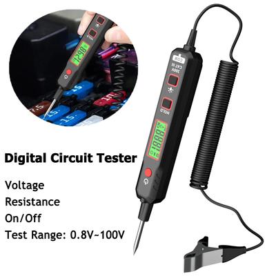 HT86A/HT86B Bolígrafo Probador de Voltaje de Circuito de Coche Instrumento Detector de Fallos de Automóvil Mini Digital Lápiz de Prueba con Sonda de Diagnóstico de Fusibles de Coche
