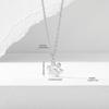 Adorable Cartoon Cat Paw Print Pendant Necklace - Stainless Steel Collarbone Jewelry for Women
